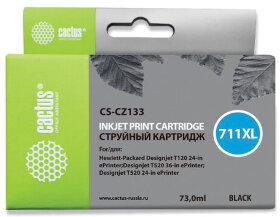 Картридж струйный CACTUS (CS-CZ133) для плоттеров HP DesignJet T120/T520, черный