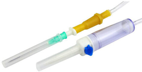 Система инфузионная для переливания SFM 0,80 х 40 - 21G, КОМПЛЕКТ 25 штук, пластиковый шип