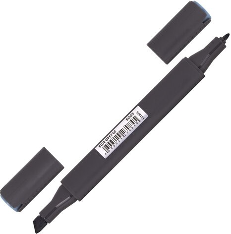 Маркер для скетчинга двусторонний 1 мм - 6 мм BRAUBERG ART CLASSIC, СЕРО-ГОЛУБОЙ 5 (BG05), 151876