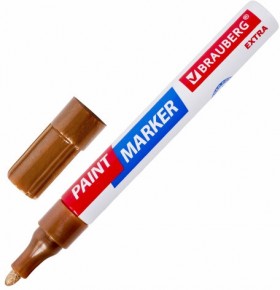 Маркер-краска лаковый EXTRA (paint marker) 4 мм, МЕДНЫЙ, УСИЛЕННАЯ НИТРО-ОСНОВА, BRAUBERG, 151988