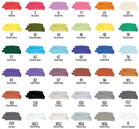 Маркеры для скетчинга двусторонние BRAUBERG ART DEBUT "BLACK", НАБОР 36 шт., пластиковый кейс, 152129