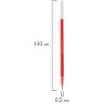 Стержень гелевый BRAUBERG 130 мм, КРАСНЫЙ, игольчатый узел 0,5 мм, линия письма 0,35 мм, 170171