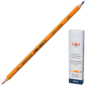 Карандаш двухцветный KOH-I-NOOR, 1 шт., красно-синий, грифель 3,2 мм, желтый корпус, 34330EG001KS