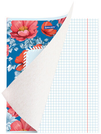 Тетрадь 24 л. BRAUBERG, клетка, обложка картон, СРЕДИ ЦВЕТОВ, 403006