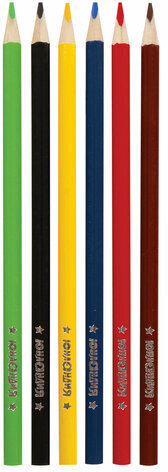 Карандаши цветные СУПЕРМЯГКИЕ ЮНЛАНДИЯ "ТРОПИКИ", 6 цветов, трехгранные, с РАСКРАСКОЙ, 181646