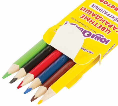 Карандаши цветные СУПЕРМЯГКИЕ ЮНЛАНДИЯ "ТРОПИКИ", 6 цветов, трехгранные, с РАСКРАСКОЙ, 181646