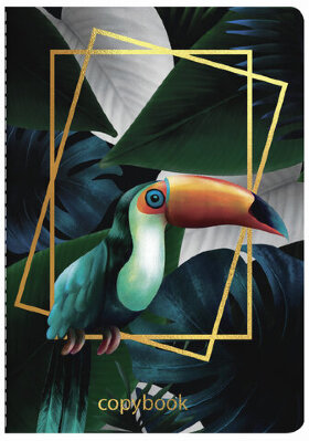 Тетрадь 40 л. в клетку обложка SoftTouch, фольга, бежевая бум. 70 г/м2, сшивка, А5 (147х210 мм), ТУКАН, BRAUBERG, 403775