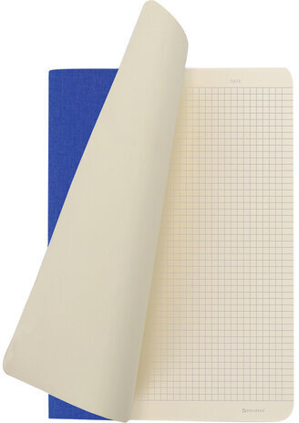 Тетрадь 60 л. в клетку обложка кожзам под лён, сшивка, В5 (179х250мм), СИНИЙ, BRAUBERG PASTEL, 403875