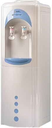 Кулер для воды AEL LD-AEL-17, напольный, НАГРЕВ/ОХЛАЖДЕНИЕ ЭЛЕКТРОННОЕ, 2 крана, белый/голубой, 00067