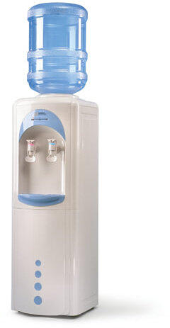 Кулер для воды AEL LD-AEL-17, напольный, НАГРЕВ/ОХЛАЖДЕНИЕ ЭЛЕКТРОННОЕ, 2 крана, белый/голубой, 00067