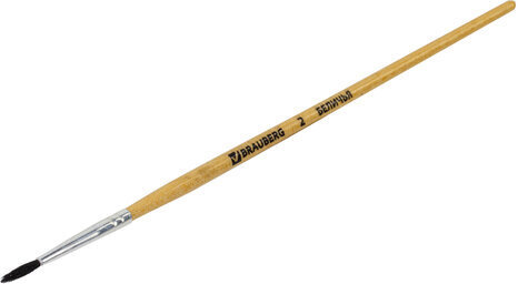 Кисть BRAUBERG, белка, круглая, № 2, 200179