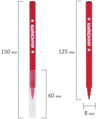 Фломастеры ЮНЛАНДИЯ 6 цветов "КЛАССНЫЕ!", вентилируемый колпачок, ПВХ, 152477