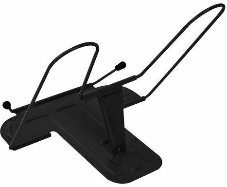Подставка для книг и учебников BRAUBERG LINE+, металлическая, черная, европодвес, 238214