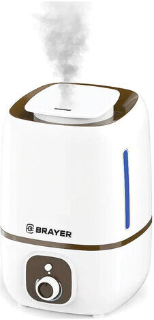 Увлажнитель BRAYER BR4701, объем бака 3 л, 25 Вт, арома-контейнер, белый