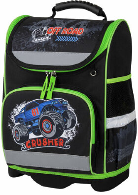 Ранец ЮНЛАНДИЯ WISE, 1 отделение, 3 кармана, устойчивое дно, &quot;Crusher&quot;, 37x29х15 см, 271399