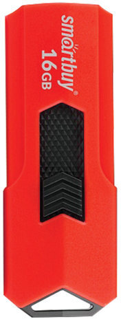 Флеш-диск 16 GB SMARTBUY Stream USB 3.0, красный, SB16GBST-R3