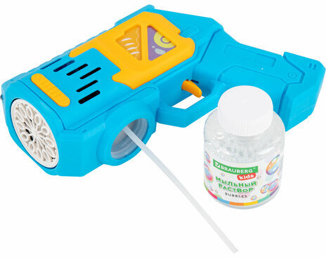 Мыльные пузыри Бластер Генератор с баком и подсветкой, раствор 80 мл, BRAUBERG KIDS, 665147