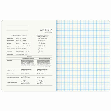 Тетрадь предметная "ELEGANCE" 48 л., SoftTouch, фольга, АЛГЕБРА, клетка, BRAUBERG, 404544