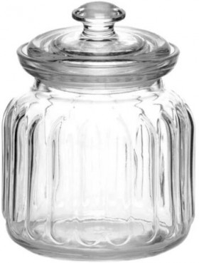 Банка для сыпучих продуктов, с крышкой, объем 900 мл, стекло, PASABAHCE &quot;ВИВА&quot;, 96374СЛ1