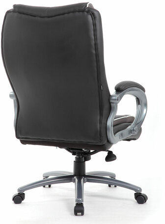 Кресло офисное BRABIX PREMIUM "Strong HD-009", НАГРУЗКА до 200 кг, экокожа черная, ткань серая, 531945