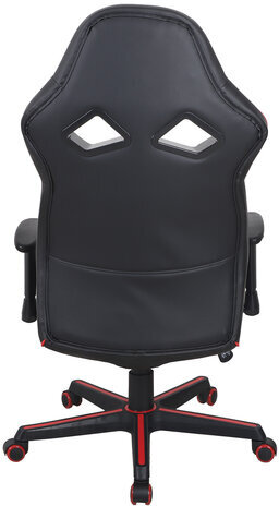 Кресло компьютерное BRABIX "Storm GM-006", регулируемые подлокотники, экокожа, черное/красное, 532500