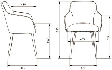 Кресло CH-380F, на ножках, ткань, темно-серое, 1611134