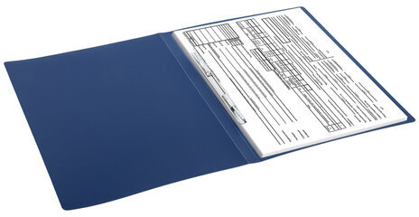 Папка с металлическим скоросшивателем STAFF, синяя, до 100 листов, 0,5 мм, 229224