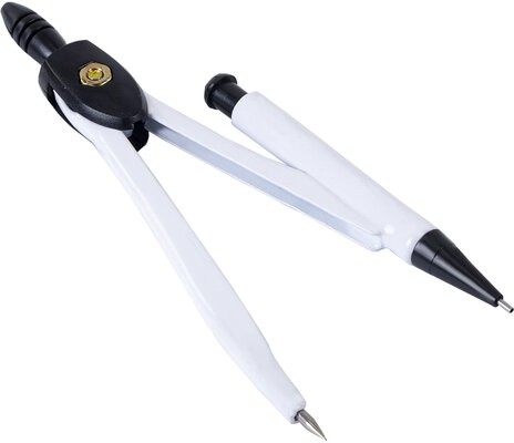 Готовальня ПИФАГОР, 8 предметов: циркуль 120 мм, чертежные принадлежности, металлический пенал, 210859