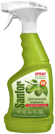 Средство для чистки ванн и душевых 500 г, SANFOR (Санфор), распылитель, 3016