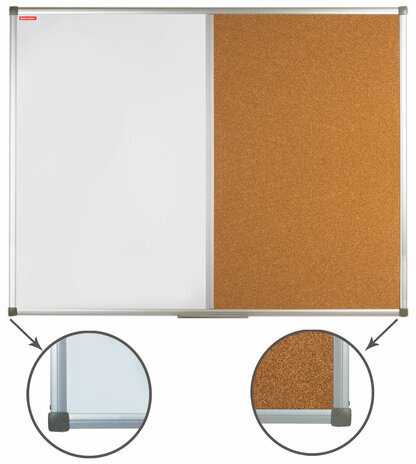 Доска комбинированная: магнитно-маркерная, пробковая для объявлений, 90х120 см, РОССИЯ, BRAUBERG, 236865