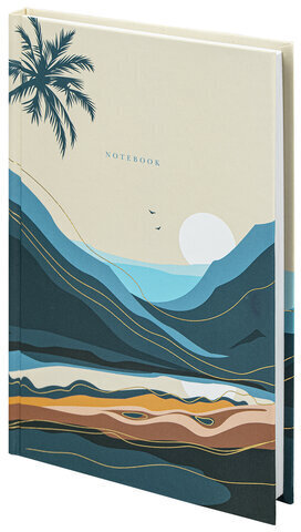 Блокнот А5 (134х206 мм), 80 л., твёрдый, клетка, фольга, STAFF, "Mountains", 114431