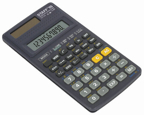 Калькулятор инженерный STAFF STF-310 (142х78 мм), 139 функций, 10+2 разрядов, двойное питание, 250279