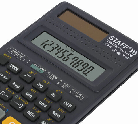 Калькулятор инженерный STAFF STF-310 (142х78 мм), 139 функций, 10+2 разрядов, двойное питание, 250279