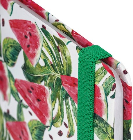 Еженедельник недатированный с резинкой (171х93 мм), BRAUBERG, твердый, УФ-ЛАК, 64 л., "Watermelon", 114577