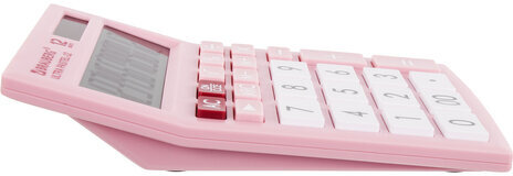 Калькулятор настольный BRAUBERG ULTRA PASTEL-12-PK (192x143 мм), 12 разрядов, двойное питание, РОЗОВЫЙ, 250503