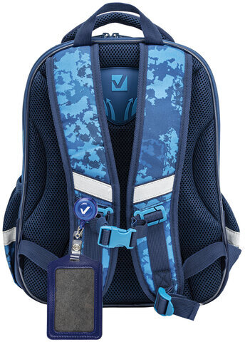 Ранец BRAUBERG QUADRO, 3 отделения, с брелком, "Planet invasion", 37х28х18 см, 270604