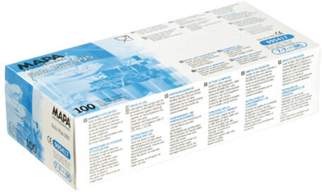 Перчатки латексные MAPA Solo Plus 995, хлорированные, неопудренные, КОМПЛЕКТ 50 пар, размер 8 (M), зеленые